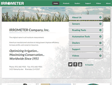 Tablet Screenshot of irrometer.com